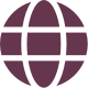 Globe dark violet icon